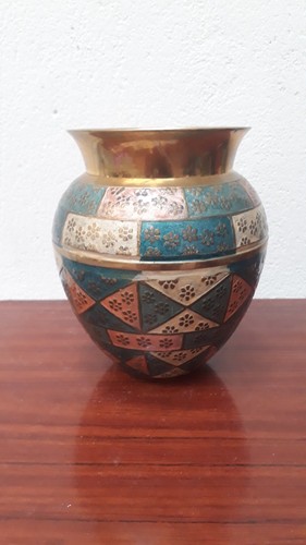 Antique india brass vase - antique,