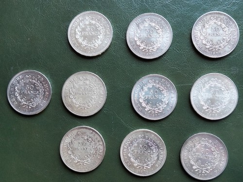 France lot monnaies 50 - 10,