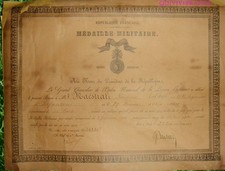 DIPL3007 - DIPLOME MEDAILLE MILITAIRE 1920 CORSE DU 173e RI 1920