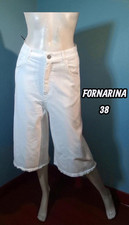 Fornarina W 28 Taille 38 NEUF  jupe culotte jeans jean denim blanc femme