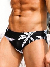 New Men's Sexy Black Palm Low