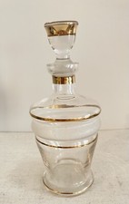 Carafe ou Flacon granité  et dorures or Années 50