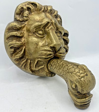 Antique french fountain head and faucet early 1900's bronze lion