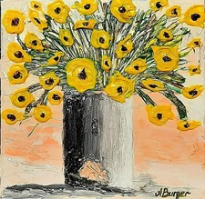 Tableau acrylique, pièce unique peinte à la main, original. Peinture acrylique, technique mixte, 