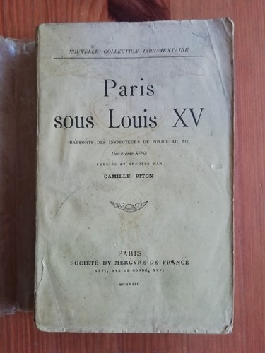 Paris sous louis rapports - paris,