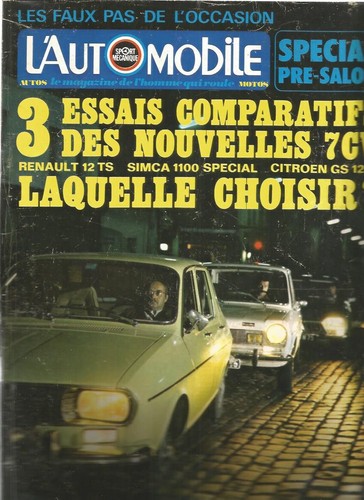 Automobile 316 renault 12 - l'automobile, n°316