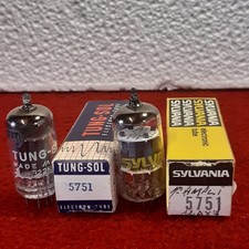 2 tubes  RADIO  5751..  12AX7  ++  TUNG SOL ...SYLVANIA      neufs