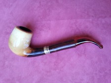 Pipe écume de mer ambre sculpté main antique meerschaum pipe XIXème siècle