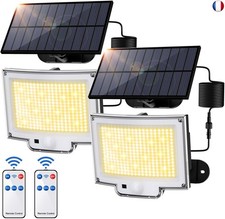 SIGRILL 318 LED Lampe Solaire Extérieur Détecteur de Mouvement, 3000LM Lumiere S