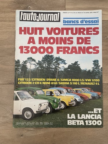 Revue auto journal 1975 - l'auto-journal, n7