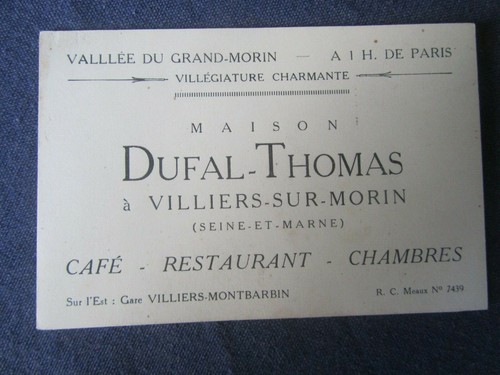 Ancienne carte visite - carte, de