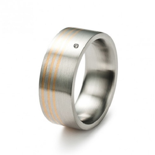 Bague acier jaune 18 - bague,