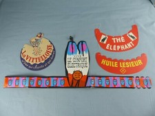 Lot de 4 casquettes publicitaires TOUR DE FRANCE 1960 EDF PERSAVON VITTELLOISE M