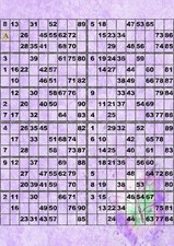 Plaque de 12 cartons de loto