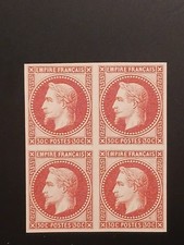 variété essai bloc 4 timbres 30 cts rose Napoléon TTB 