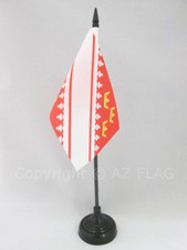 DRAPEAU DE TABLE ALSACE 15x10cm - PETIT DRAPEAUX DE BUREAU ALSACIEN - PROVINCE D