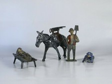 Lot HR mulet bâté Mitrailleuse divers soldat brancard blessé poilu métal ancien 