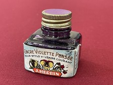 Flacon Encre Violette Pensée Pour Stylo Et Usage Courant J. Herbin Ancien