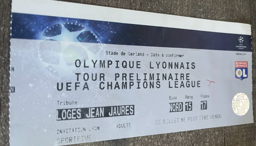 Ticket lyon v anderlecht - v,