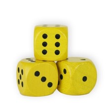 Dé à Coudre En Bois - Jaune