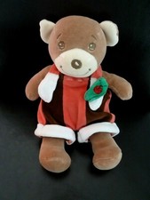 *. DOUDOU TAKINOU OURS salopette marron rouge orange vert coccinelle 23c NEUF*