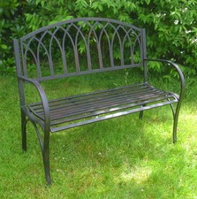 BANC DE JARDIN ANCIEN NOSTALGIE STYLE CAMPAGNARD NEUF MOBILIER DE JARDIN META...