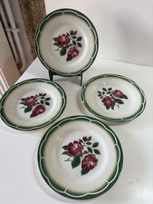 4 assiettes à dessert anciennes Digoin Sarreguemines Modèle Mireille Collection