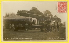 cpa RARE AVIATION FARNBOROUGH ROYAL AIR FORCE RAF AVION Machine 60 HP RENAULT