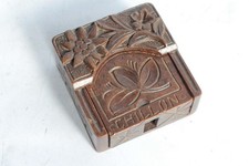 Boite Porte montre de gousset bois sculpté Chillon Art populaire (59361)