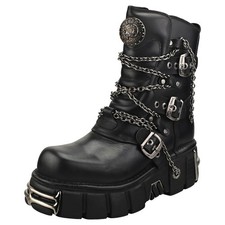 Bottines plateforme New Rock à brides noires pour tous - 38 EU