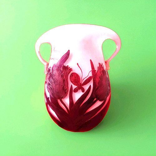 Vase signé verre - vase,