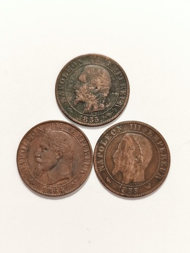 Lot pieces centimes 1855w - 3,