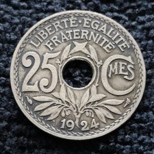 France – 1924 – 25 centimes Lindauer non souligné (N1260) AB