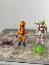 GHOSTBUSTERS SOS FANTOMES VINTAGE LOT 2 FIGURINES SUPER GRAND FRISSON 86 KENNER