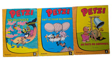 3 BD Petzi n° 4 - 9 - 10 1966 / 1967 en plongée , tour du monde, pays du sommeil