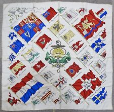 Authentique foulard HERMES "PAVOIS" blanc 100% soie #60522