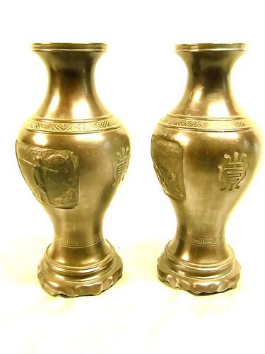 Paire vases bronze - paire,