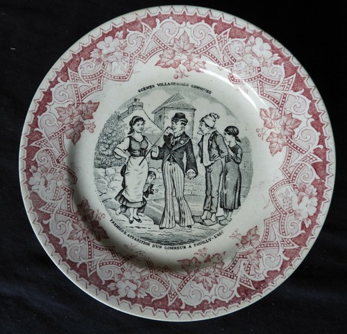Assiette parlante ancienne