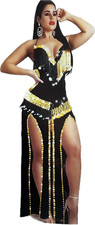 Déguisement de danse du ventre sexy égyptien, robe de danse du ventre perlée ...