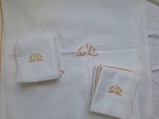 NAPPE ET 12 SERVIETTES, COTON