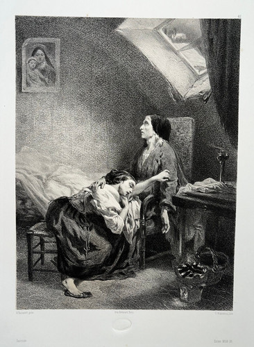 Suicide lithographie celestin - suicide,