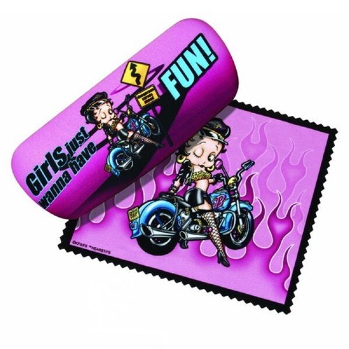Betty boop biker eyeglass case - eyeglass,