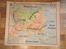 ANCIEN CARTE VIDAL LABLACHE-14 Asie physique-Armand COLIN