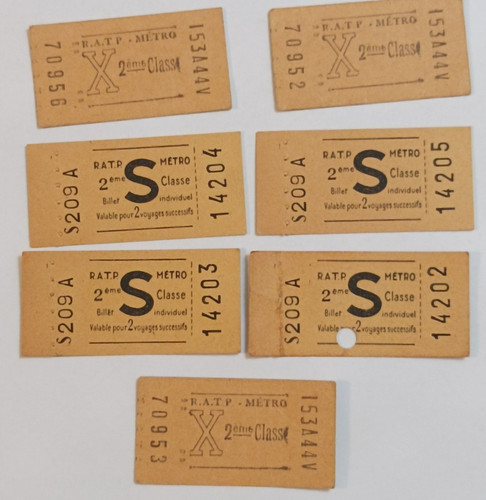 Ancien tickets ratp metro - ancien,