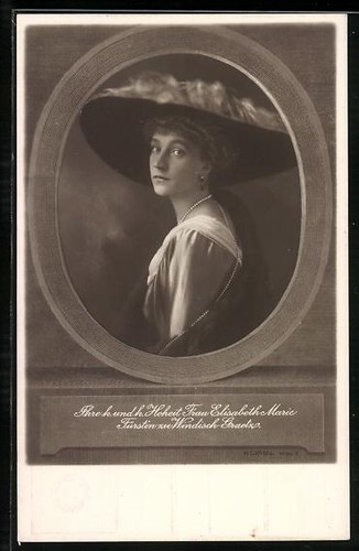 Carte postale mme - mme, elisabeth