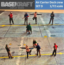 Basekraft 1/72 US Navy avion-carrier flight deck support crew SET D
