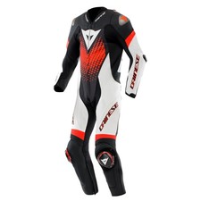 Dainese Laguna Seca 6 1tlg. Combinaison Cuir de Moto (Noir/Blanc/Rouge) Gr : 56