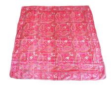 Foulard indien vintage. Années 1970. 75 x 75 cm