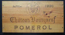 Estampe , façade de caisse vins château BOURGNEUF 1996 ref 61