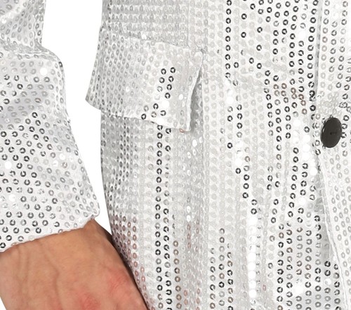 Veste disco argentée - , à
